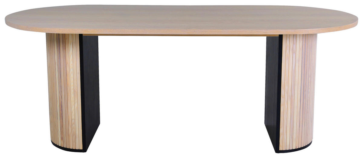 ESSTISCH in Holz, Holzwerkstoff 200/75/90 cm  - Eichefarben/Schwarz, Design, Holz/Holzwerkstoff (200/75/90cm) - Livetastic