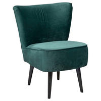 SESSEL Mikrovelours Grün    - Schwarz/Grün, Trend, Holz/Textil (65/89/70cm) - MID.YOU