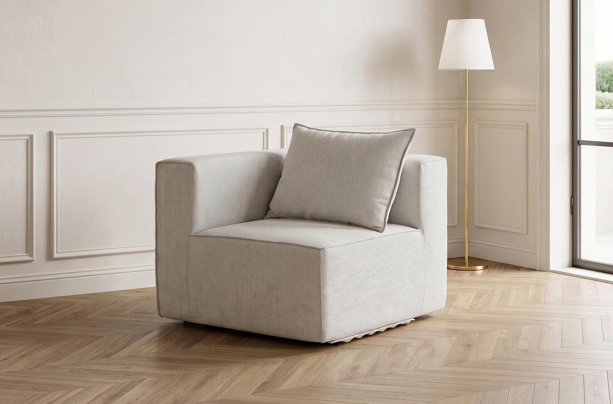 SOFAELEMENT Webstoff Naturfarben  - Naturfarben, Design, Textil (91/71/91cm) - Carryhome