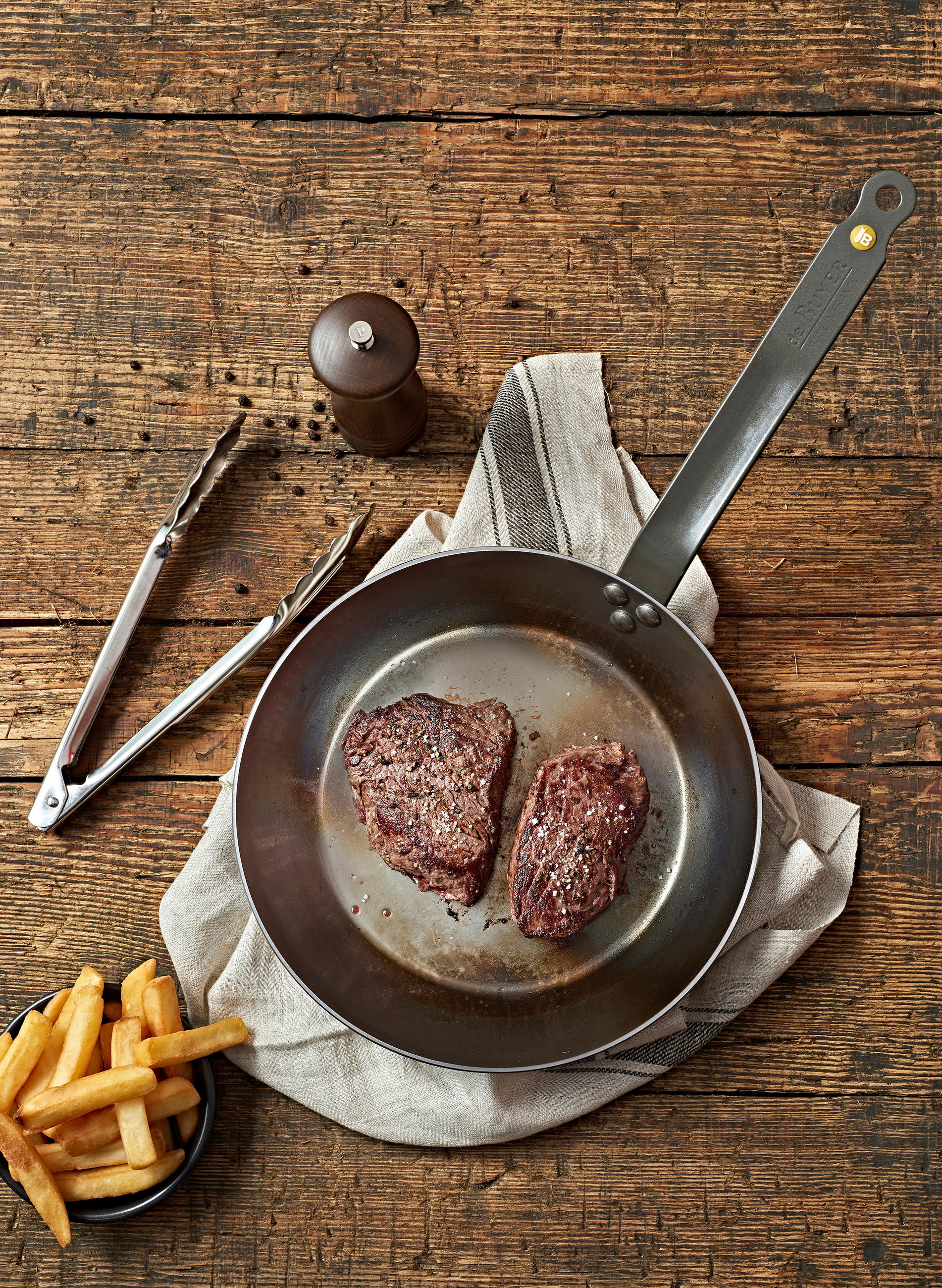 STEAKPFANNE-SET 26 cm  - Silberfarben, Basics, Metall (26cm)