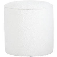 HOCKER in Textil Weiss  - Weiss, Trend, Textil (40/40/40cm) - Xora