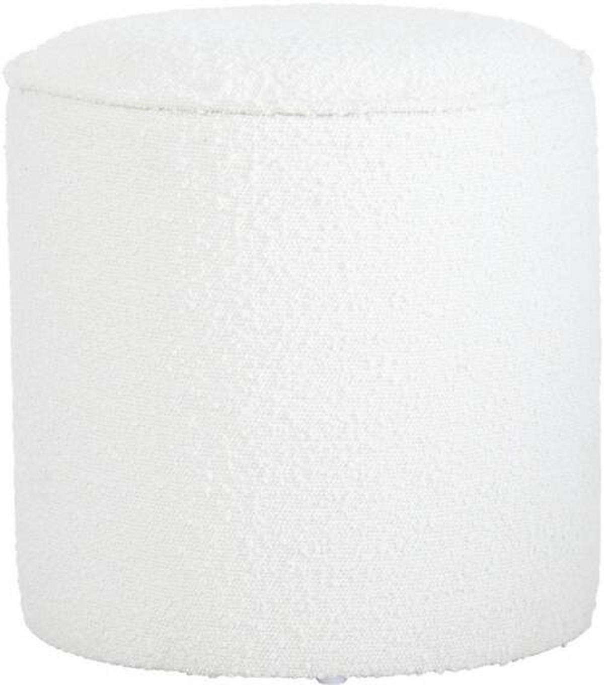 HOCKER in Textil Weiss  - Weiss, Trend, Textil (40/40/40cm) - Xora