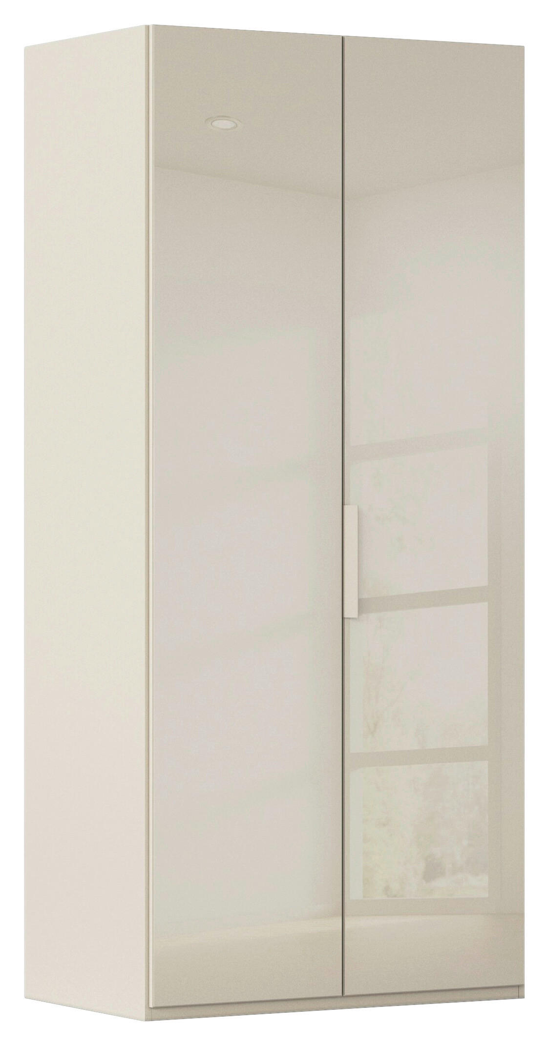 DREHTÜRENSCHRANK 101/223/61 cm,  in Champagner, 2-türig  - Champagner, Basics, Glas/Holzwerkstoff (101/223/61cm) - Novel