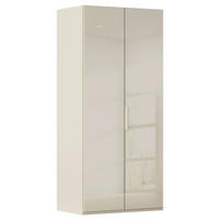 DREHTÜRENSCHRANK 101/223/61 cm,  in Champagner, 2-türig  - Champagner, Basics, Glas/Holzwerkstoff (101/223/61cm) - Novel