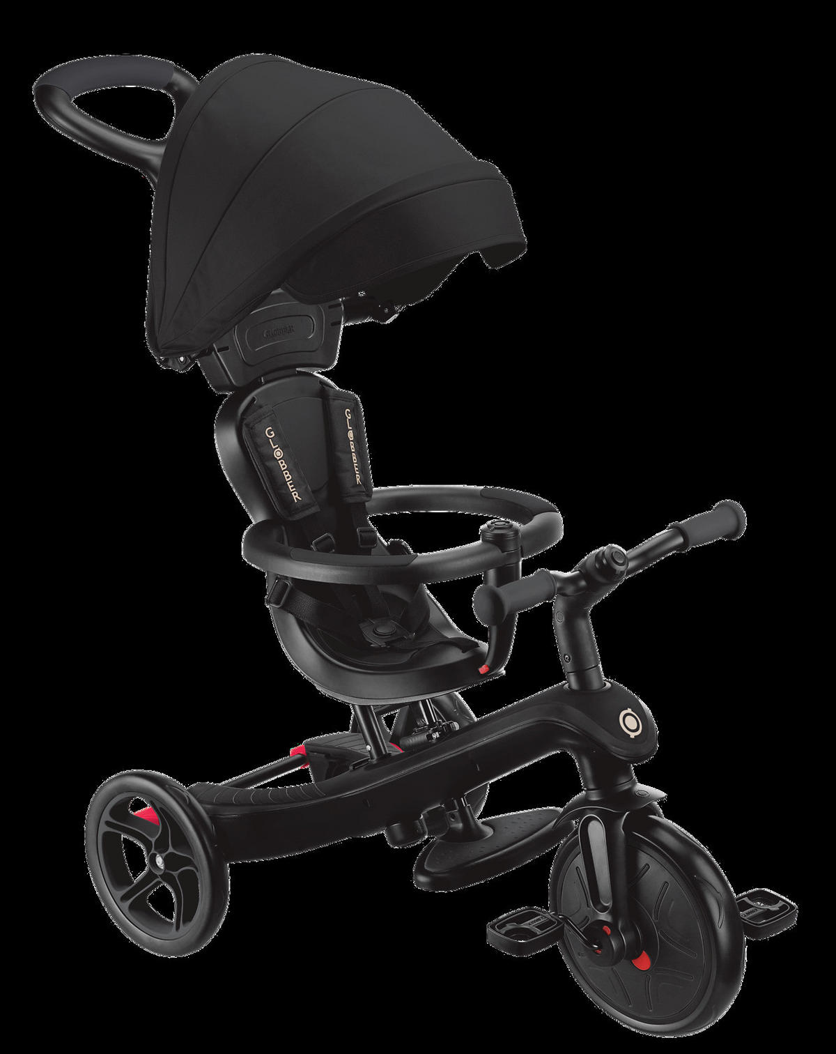 DREIRAD EXPLORER TRIKE 4in1  - Schwarz, Basics, Kunststoff (95/47/97,5cm) - GLOBBER