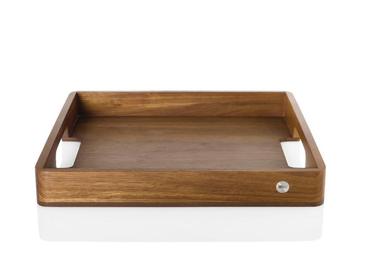 TABLETT Holz Akazie, Walnuss  - Basics, Holz (40/40/5cm) - AdHoc