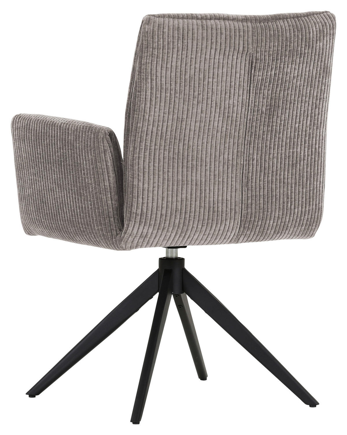 ARMLEHNSTUHL  in Cord  - Taupe/Schwarz, Design, Textil/Metall (65/90/60cm) - Novel