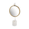 SCHMINKSPIEGEL  - Goldfarben/Weiß, LIFESTYLE, Glas/Metall (30/65/13cm) - Kayoom