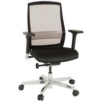 DREHSTUHL Netzbespannung, Flachgewebe Schwarz  - Alufarben/Schwarz, MODERN, Kunststoff/Textil (69/112/66cm) - MID.YOU