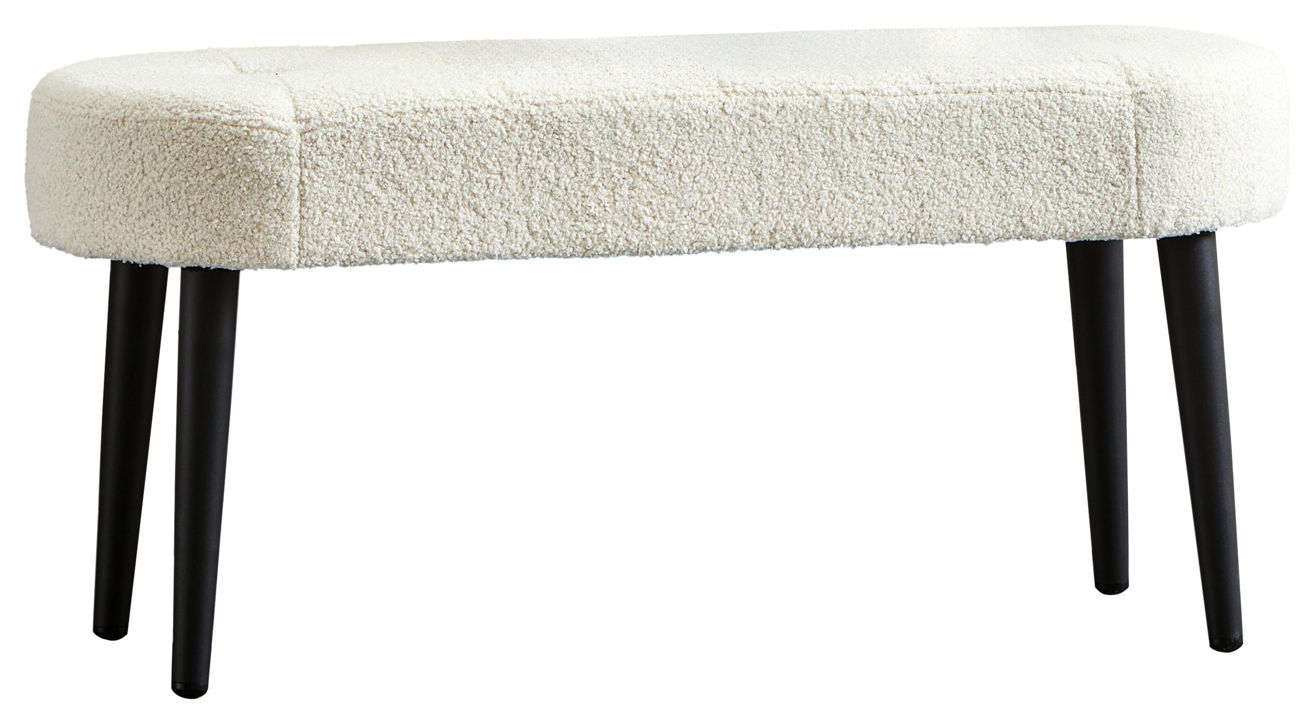 HOCKERBANK 95/46/38 cm Creme  - Creme, Design, Textil/Metall (95/46/38cm) - MID.YOU