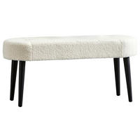 HOCKERBANK 95/46/38 cm Creme  - Creme, Design, Textil/Metall (95/46/38cm) - MID.YOU