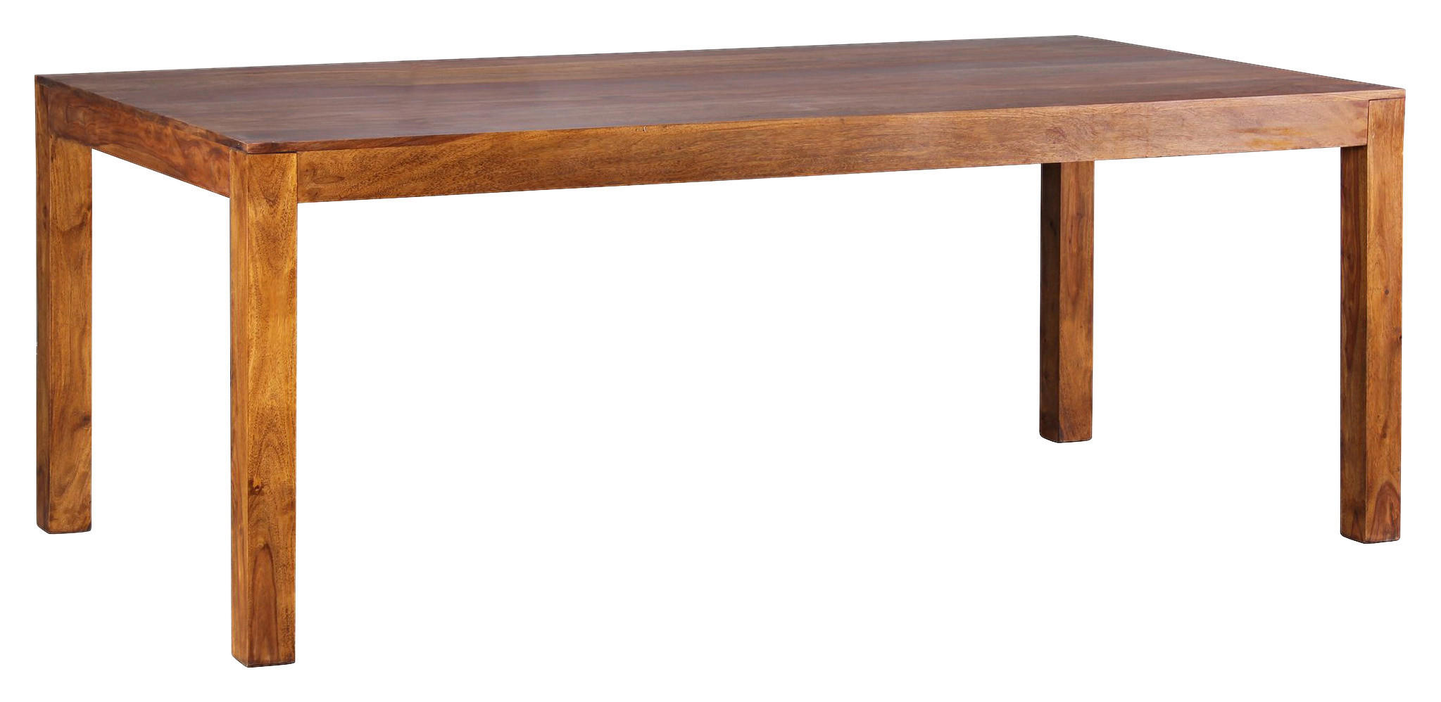 JEDILNA MIZA, masivno indijski rožni les barve indijskega rožnega lesa  - barve indijskega rožnega lesa, Moderno, les (200/100/76cm) - MID.YOU