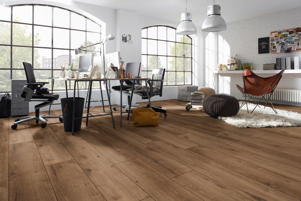 LAMINATBODEN Exquisit Plus  - Eichefarben, KONVENTIONELL, Holz (138.0/24.4/0.8cm)