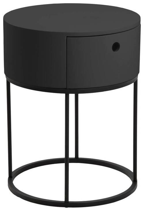 NACHTKÄSTCHEN  in Schwarz  - Schwarz, MODERN, Holzwerkstoff/Metall (40/51cm) - MID.YOU
