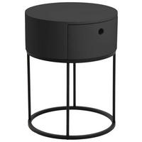 NACHTSCHRANK  - Schwarz, MODERN, Holzwerkstoff/Metall (40/51cm) - MID.YOU