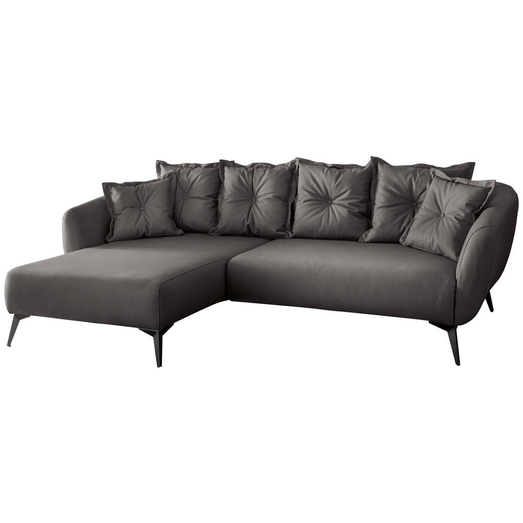 Thumbnail - Livetastic Ecksofa, Anthrazit, Textil, 4-Sitzer, Füllung: Schaumstoff, Ottomane links, L-Form, 277x162 cm, Made in EU, R...