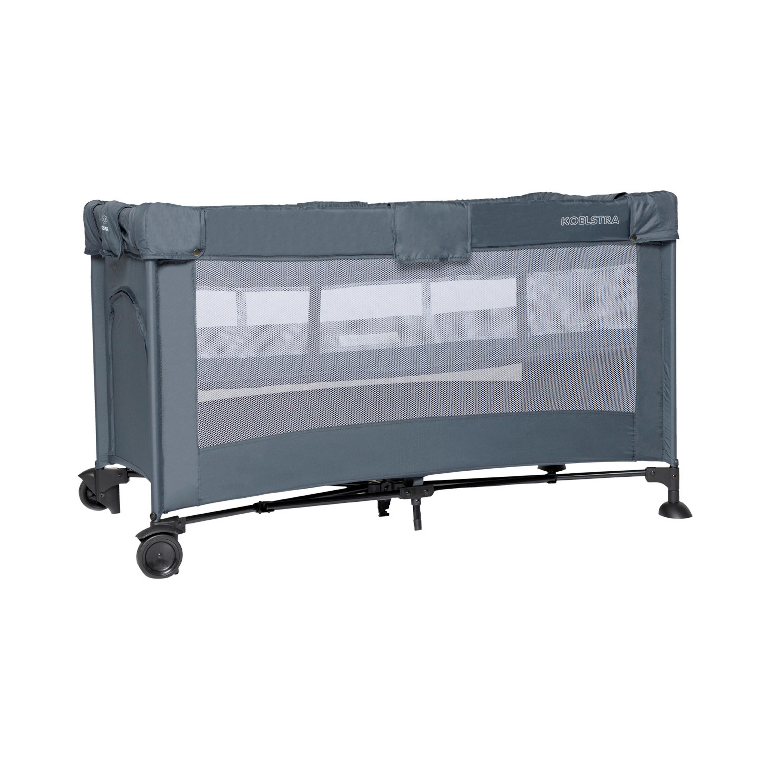 PRENOSNA POSTELJICA TRAVEL GREY 65/75/126 cm siva  - siva, Basics, kovina/tekstil (65/75/126cm)