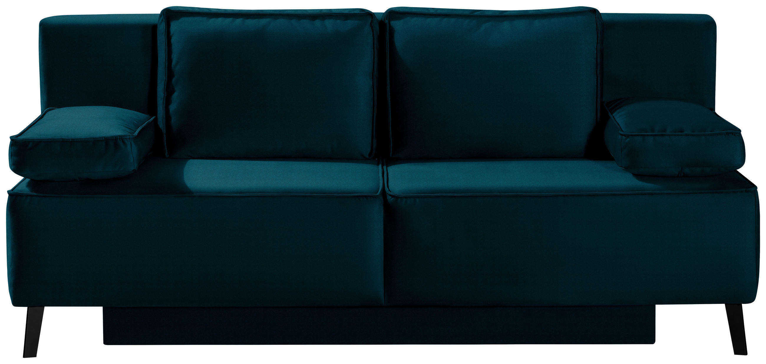 SCHLAFSOFA in Petrol  - Petrol/Schwarz, Konventionell, Textil/Metall (197/91/88cm) - Novel