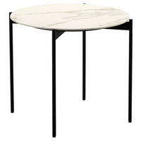 BEISTELLTISCH in Metall, Keramik 55/55/49 cm  - Anthrazit/Beige, Design, Keramik/Metall (55/55/49cm) - Venjakob