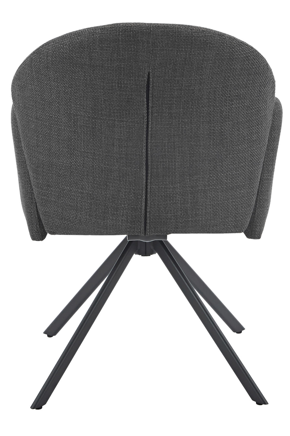 ARMLEHNSTUHL 2 Stück Sitzfläche 360° drehbar, inklusive Armlehnen, gepolsterte Armlehnen Webstoff  Anthrazit  - Anthrazit/Schwarz, MODERN, Textil/Metall (59/84/61cm) - Livetastic