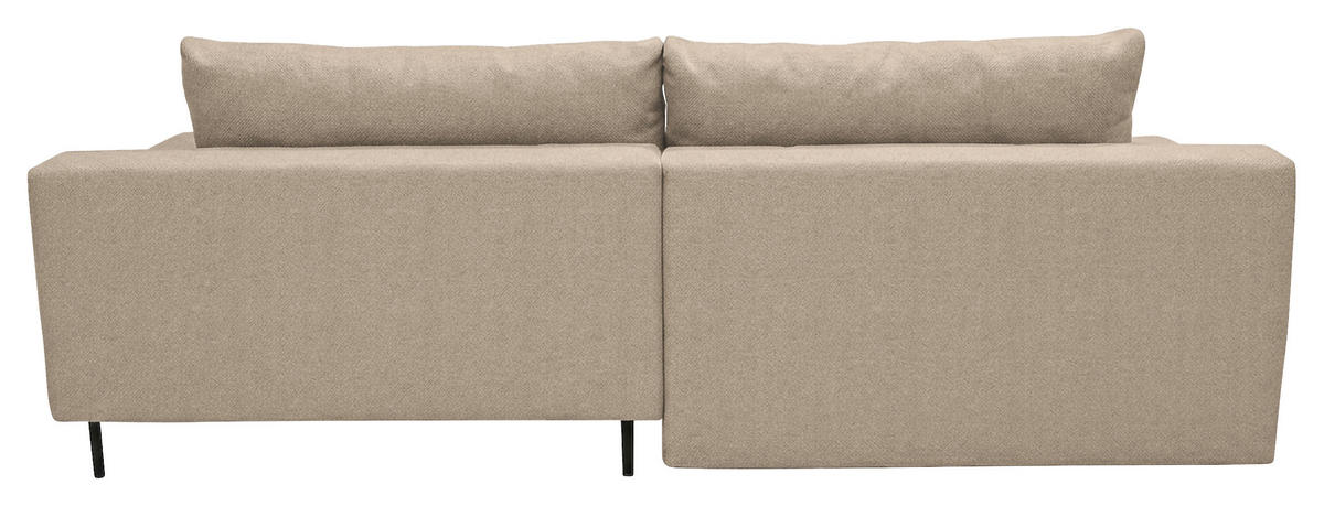 ECKSOFA Struktur Beige  - Beige/Schwarz, Modern, Textil/Metall (263/181cm) - Carryhome
