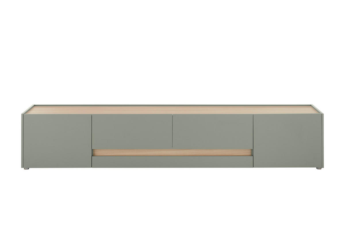 LOWBOARD  223/42/45 cm 2 Schublade(n) Beimöbel erhältlich, stehend  - Eichefarben/Schwarz, Design, Holzwerkstoff/Kunststoff (223/42/45cm) - Modante