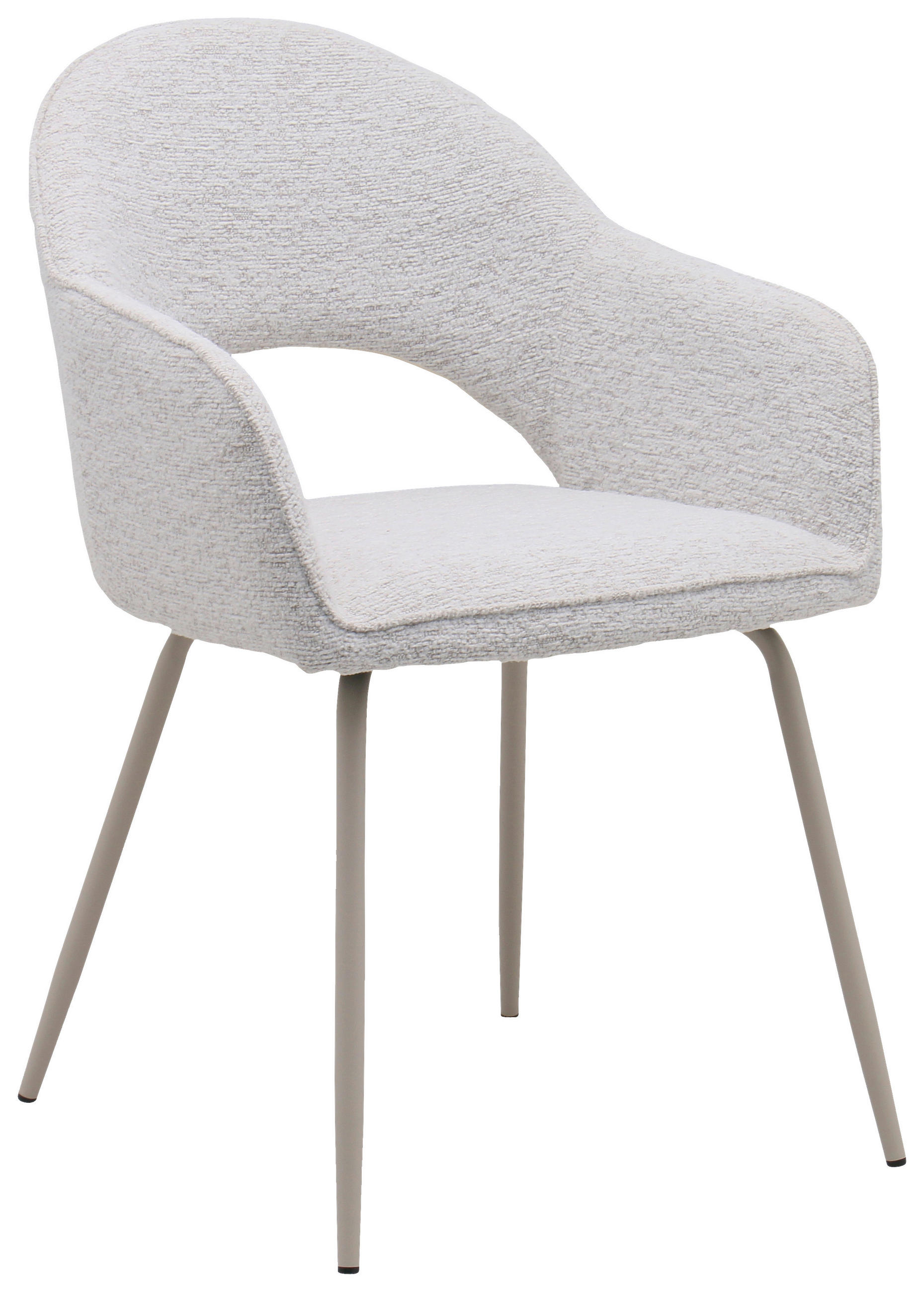 ARMLEHNSTUHL   Webstoff  Hellgrau, Beige  - Beige/Hellgrau, MODERN, Textil/Metall (55/83/63cm) - Livetastic
