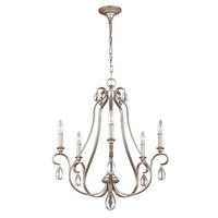 KRONLEUCHTER  63.5/91.4 cm   - Silberfarben, Konventionell, Metall (63.5/91.4cm) - Elstead Lighting