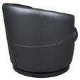 DESIGNSESSEL in Echtleder Schwarz  - Schwarz, Design, Leder/Kunststoff (76/74/75cm) - Xora