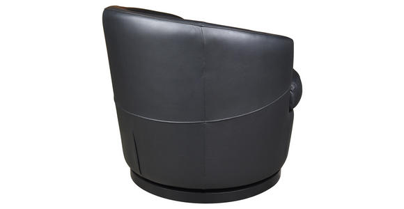 DESIGNSESSEL in Echtleder Schwarz - Schwarz, Design, Leder/Kunststoff (76/74/75cm) - Xora