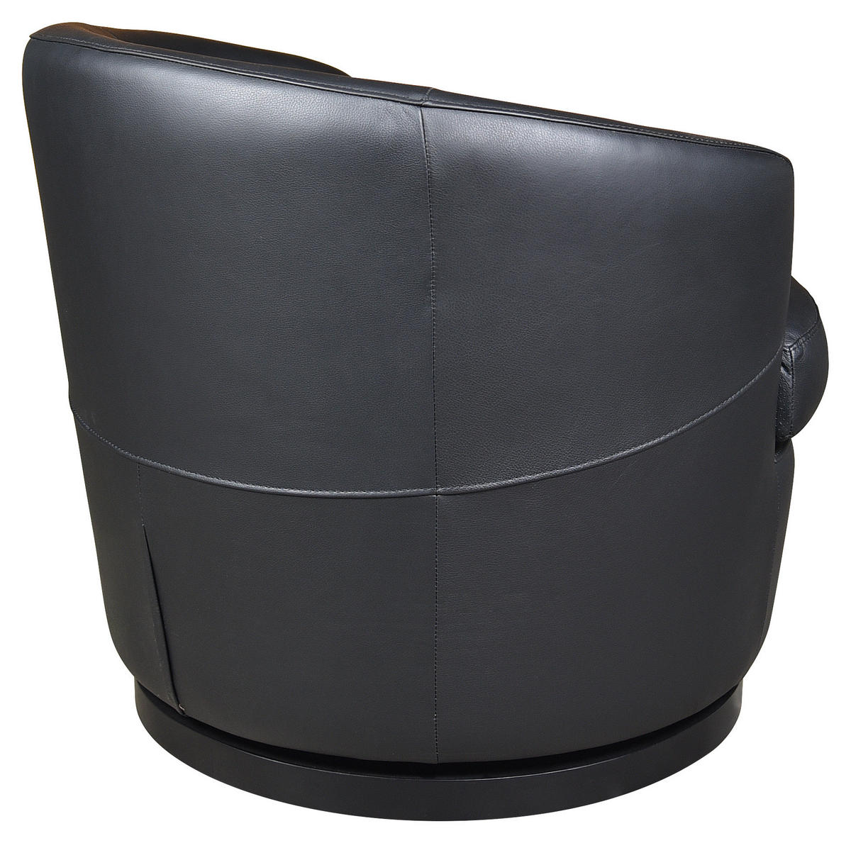 DESIGNSESSEL in Echtleder Schwarz  - Schwarz, Design, Leder/Kunststoff (76/74/75cm) - Xora