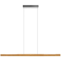 LED-HÄNGELEUCHTE Hermann 130/4/70-160 cm   - Silberfarben/Braun, Natur, Holz/Metall (130/4/70-160cm) - Herzblut