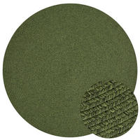 OUTDOORTEPPICH 200 cm Braided Smaragdgrün  - Smaragdgrün, Basics, Kunststoff (200cm)