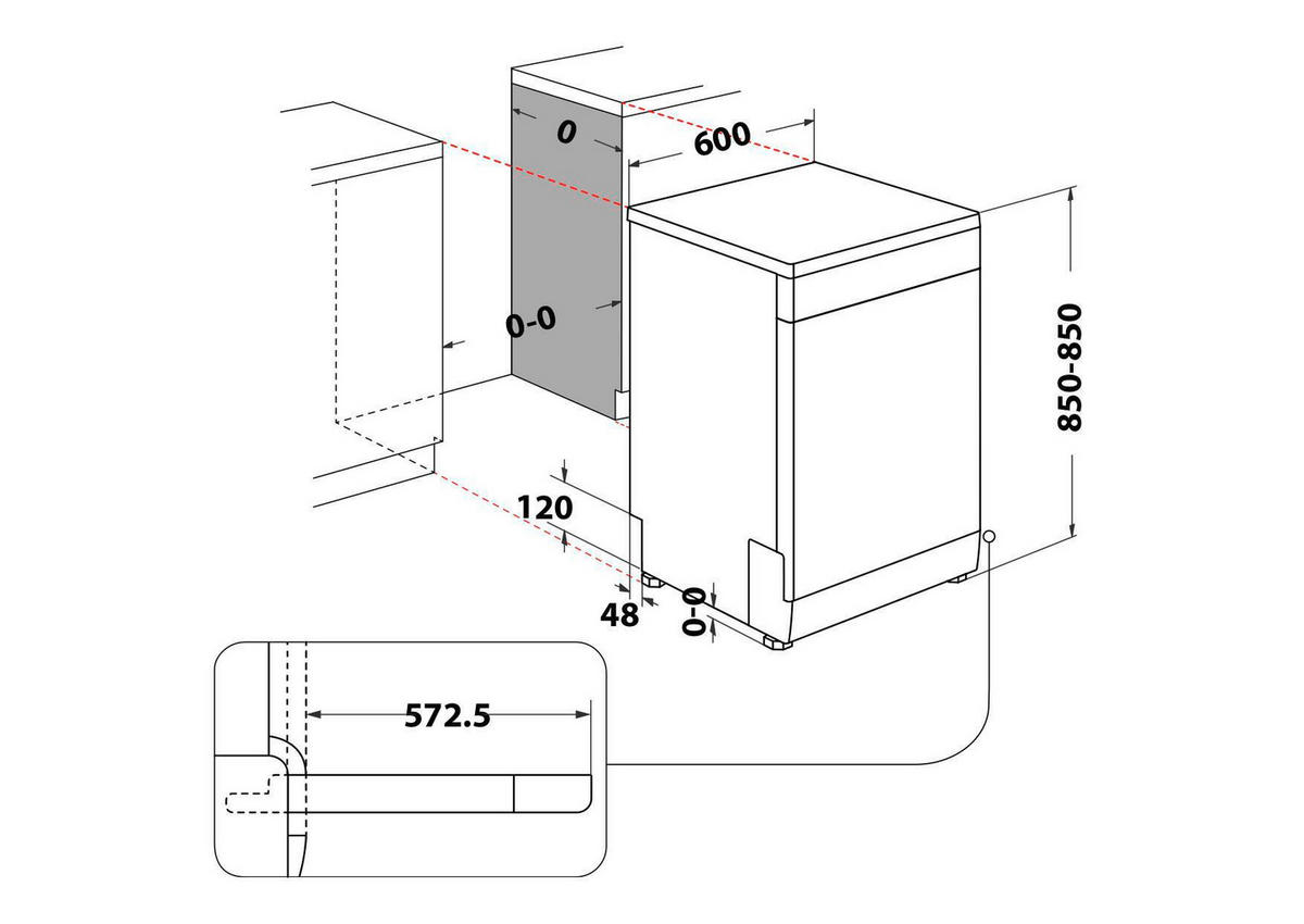 GESCHIRRSPÜLER P2F HD624 A  - Weiß, Basics, Kunststoff/Metall (60/85/59cm) - Privileg