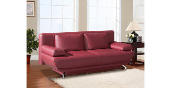 SCHLAFSOFA in Echtleder Dunkelgrau - Chromfarben/Dunkelgrau, Design, Leder/Metall (210/87/97cm) - Dieter Knoll