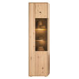 VITRINE  in furniert, massiv Asteiche Eichefarben - Eichefarben/Schwarz, Natur, Glas/Holz (52/205/38cm) - Cantus