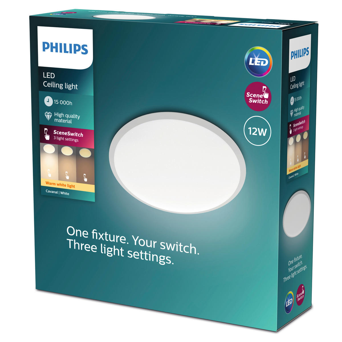 LED-DECKENLEUCHTE Cavanal 27,3/27,9/8,3 cm   - Weiß, KONVENTIONELL, Kunststoff (27,3/27,9/8,3cm) - Philips
