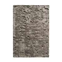 FELLTEPPICH Wohnzimmer 80/150 cm Braun, Olivgrün rechteckig  - Braun/Olivgrün, Design, Textil (80/150cm) - Kayoom