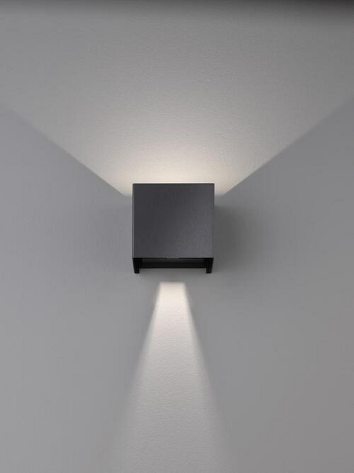 LED VÄGGLAMPA Wall 10/10 cm   - svart, Design, metall (10/10cm) - Fischer & Honsel