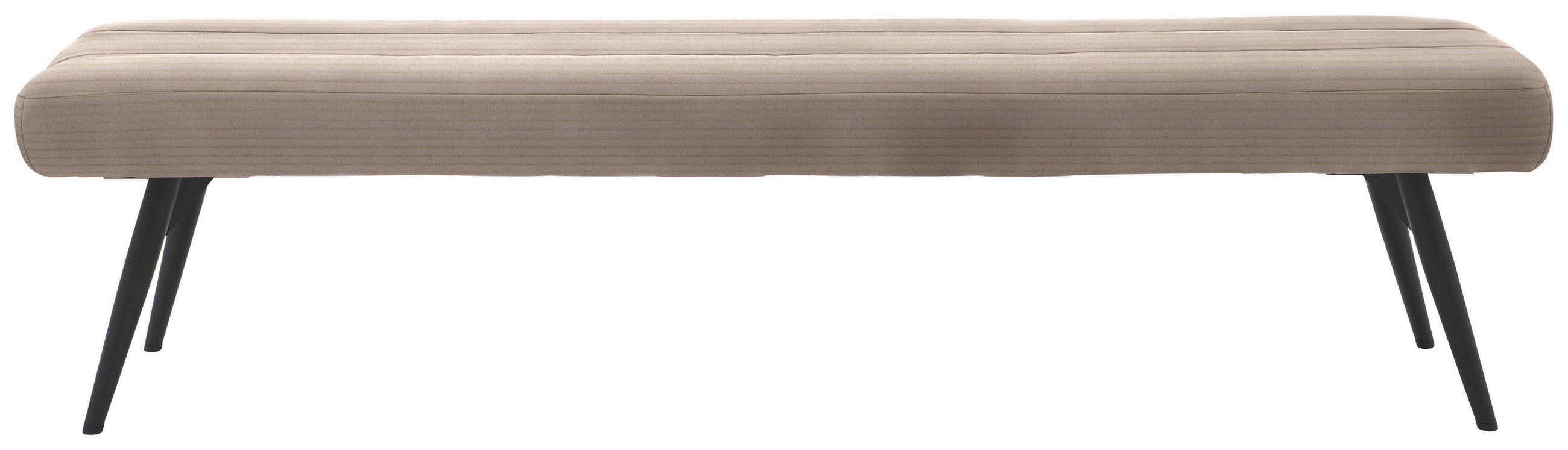 SITZBANK in Textil Taupe  - Taupe/Schwarz, Design, Textil/Metall (200/48/47cm) - Dieter Knoll