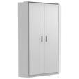 ECKKLEIDERSCHRANK 95/199/95 cm  - Alufarben/Weiß, KONVENTIONELL, Holzwerkstoff/Kunststoff (95/199/95cm) - Carryhome
