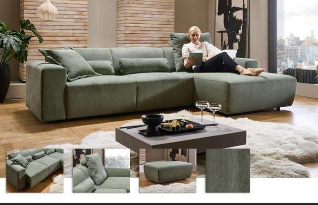GARNITURA ZA DNEVNU SOBU  - crna, Moderno, tekstil/plastika - Beldomo Style