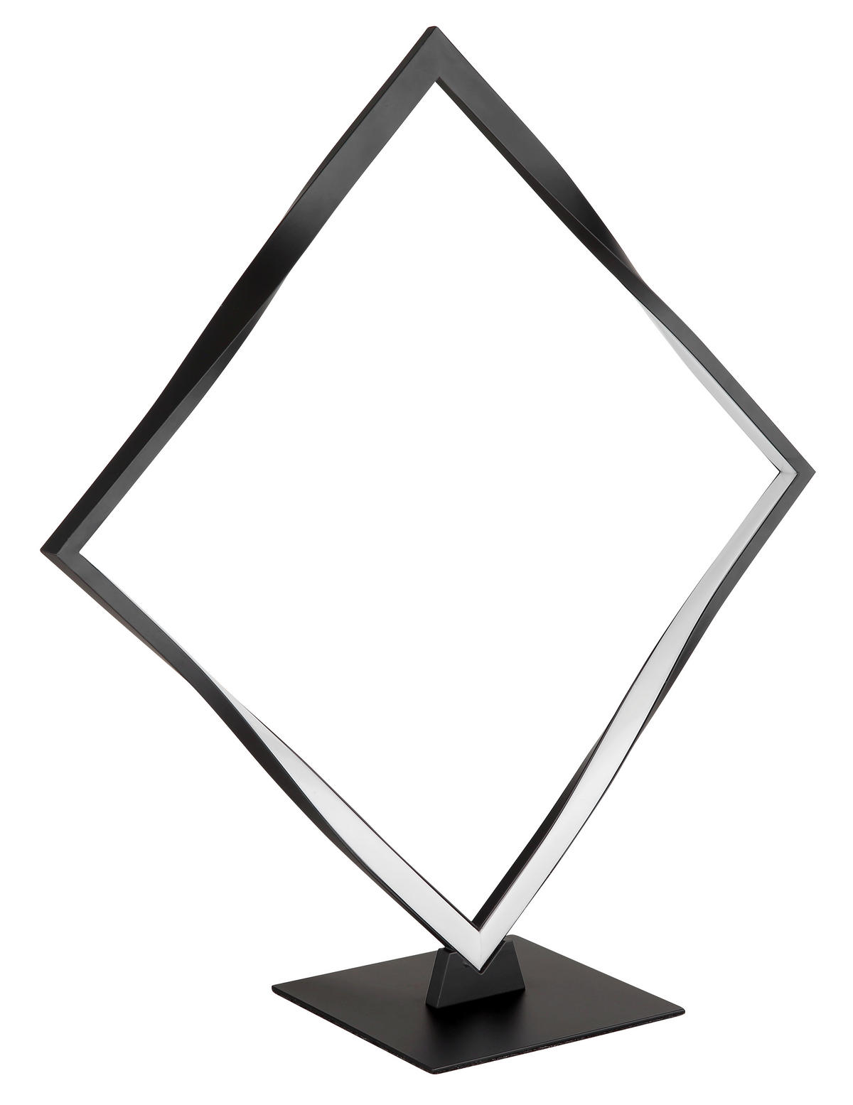 LED-TISCHLEUCHTE - Opal/Schwarz, Design, Kunststoff/Metall (42/14/44,5cm) - Globo