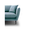ECKSOFA  in Webstoff Blaugrau  196/304 cm  - Blaugrau/Schwarz, KONVENTIONELL, Textil/Metall (196/304cm) - Hom`in