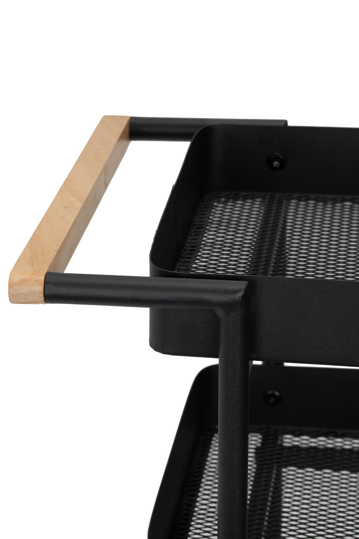 SERVIERWAGEN in Schwarz  - Schwarz/Naturfarben, MODERN, Holz/Kunststoff (51.5/85.5/29cm) - PBJ