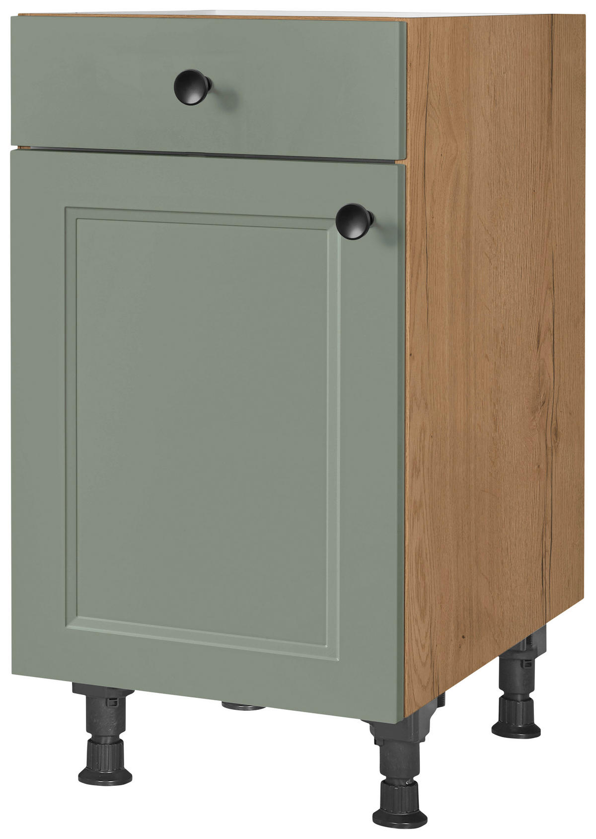 SCHUBKASTENUNTERSCHRANK 45/87/56 cm  in Grün, Eichefarben  - Eichefarben/Schwarz, MODERN, Holzwerkstoff/Metall (45/87/56cm) - Nobilia