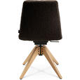 STUHL  in Flachgewebe Holz, Textil  - Eichefarben/Dunkelbraun, Design, Holz/Textil (46/82,5-85,25/55cm) - Johann Jakob