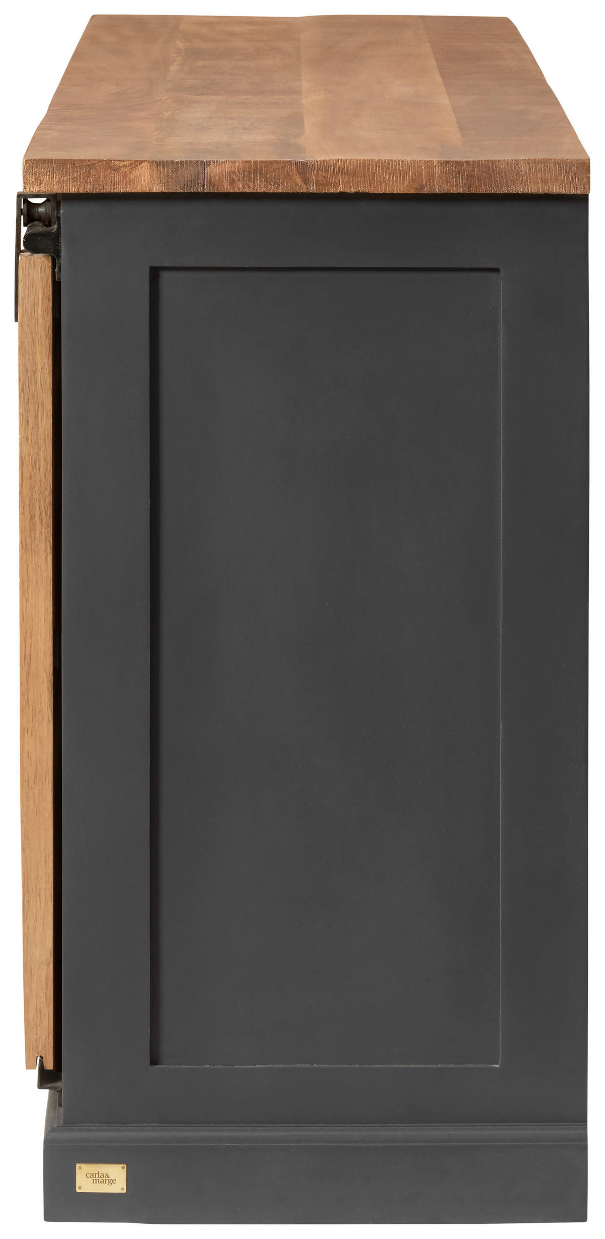 KOMODA   150/85/45 cm   siva, prirodne boje, crna  - siva/prirodne boje, Lifestyle, drvni materijal/metal (150/85/45cm) - MID.YOU