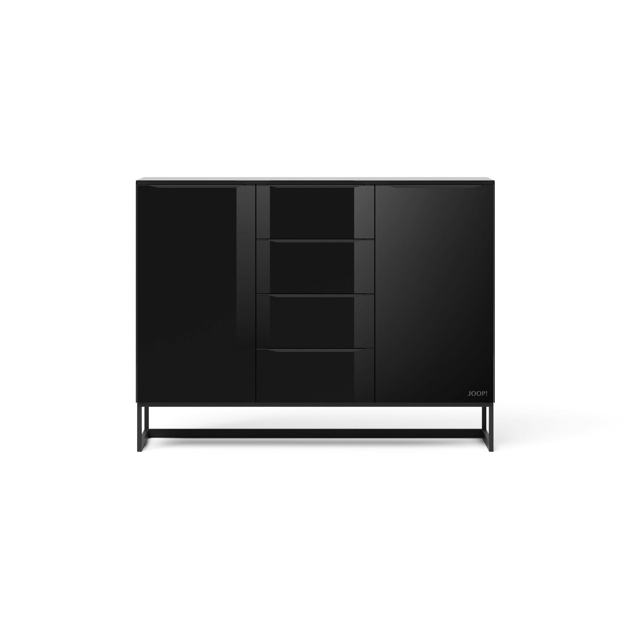 KOMODA, černá, 120/77/40 cm - černá, Design, kov/kompozitní dřevo (120/77/40cm) - Joop!