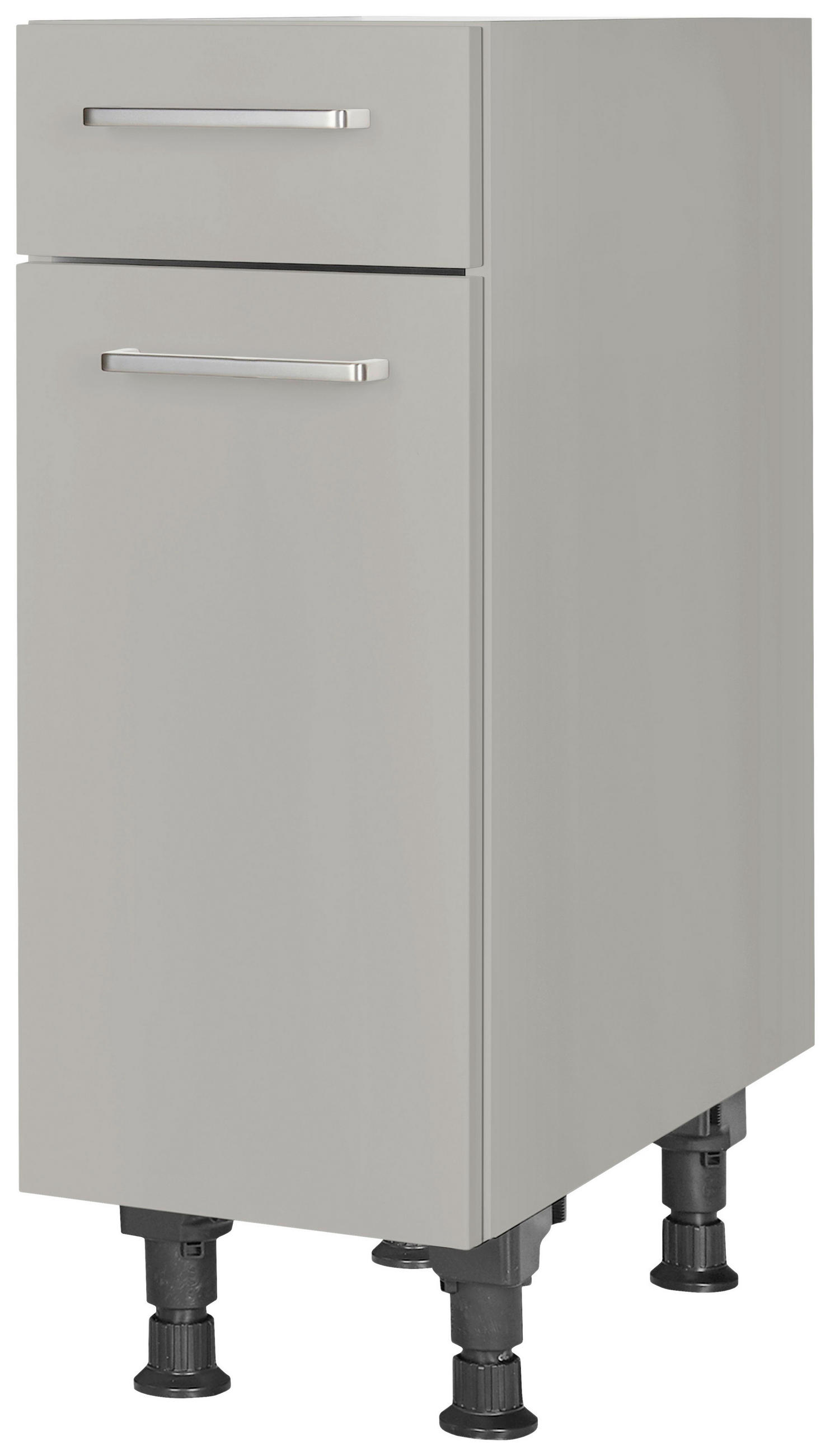 SCHUBKASTENUNTERSCHRANK 30/87/56 cm  in Grau  - Edelstahlfarben/Grau, MODERN, Holzwerkstoff/Metall (30/87/56cm) - Nobilia